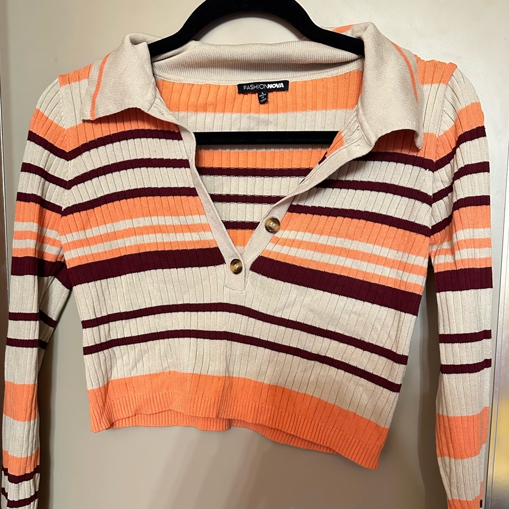 Cropped Striped Fashion nova Longsleeve